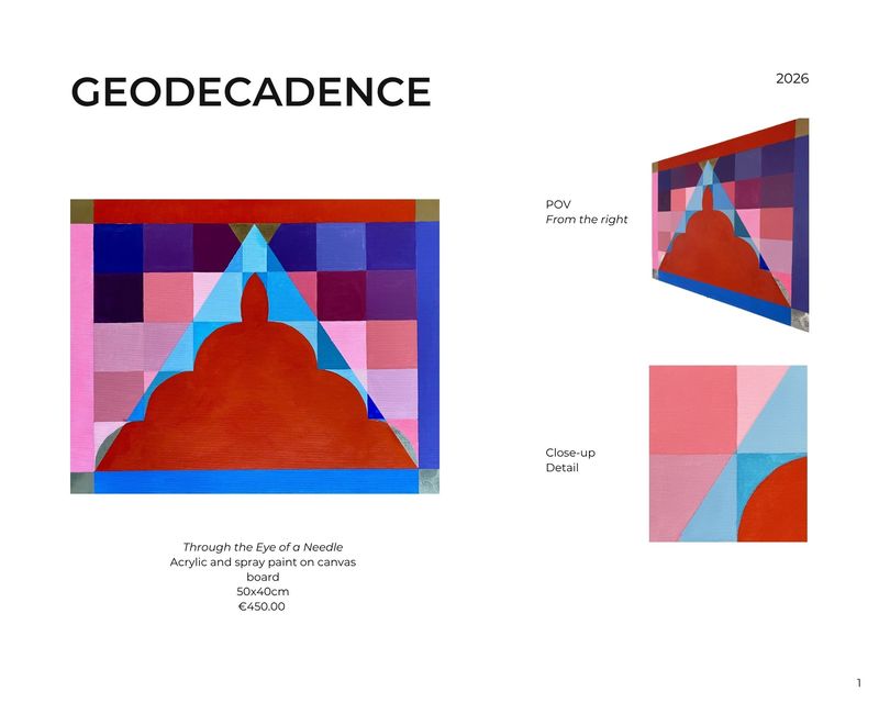 Geodecadence collection of colourful geometric artwork by Monica Mills
